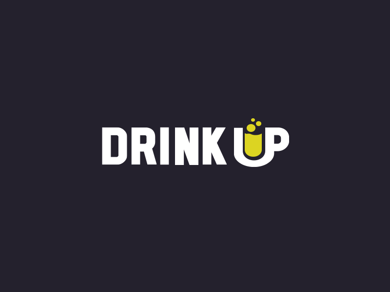 Drink Up Logo Animation animated beer beer mug brand branding logo logo mark logotype