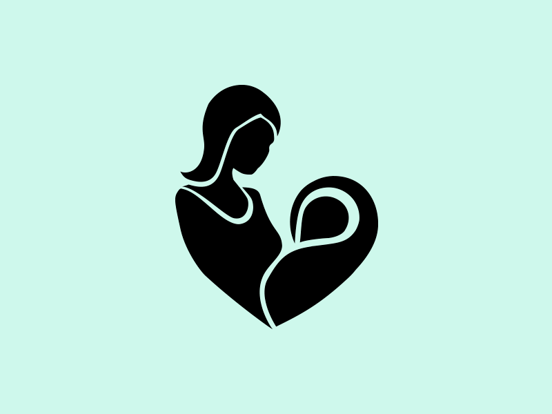 Mother Daughter Love baby brand branding heart logo love mother