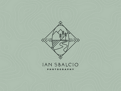 Ian Sbalcio Photography - Logo Concept adventure brand identity branding direction logo logo concept logo design outdoors topographic map