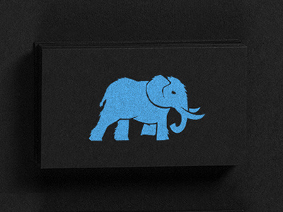 Blue Mammoth: Card Mockup blue mammoth business card logo mammoth mockup wip