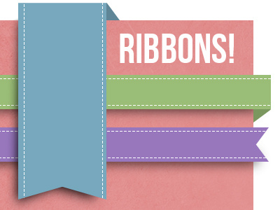 Flat Ribbons flat retro ribbons