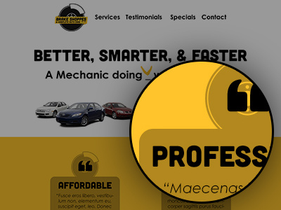 Brake Shoppes Website Mockup #1 brake shoppes cubano mechanic mockup webdesign