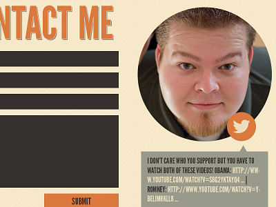 Contact Section contact form flat design league gothic mockup portfolio