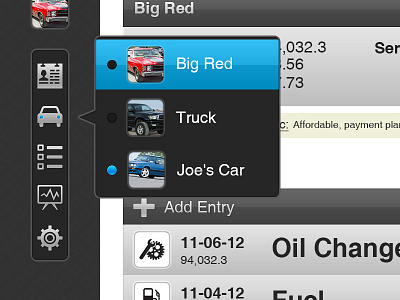 First Web App car helvetica log ui ux vehicle web app