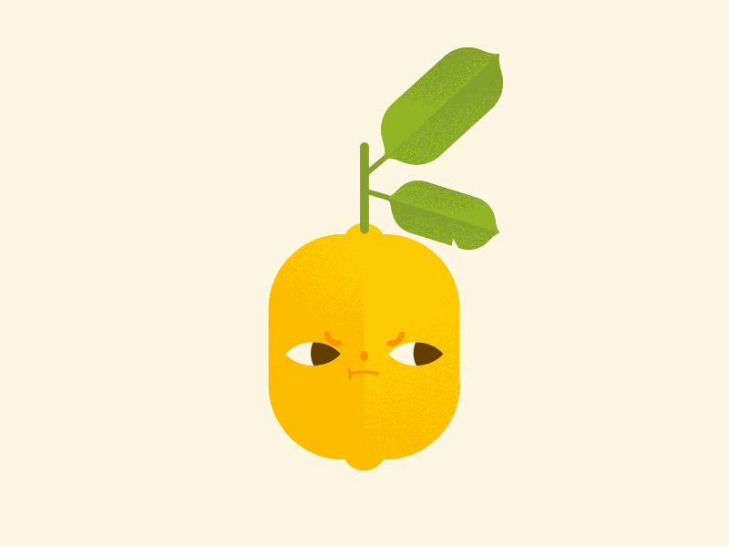 Sour lemon animation awkward illustration lemon motion