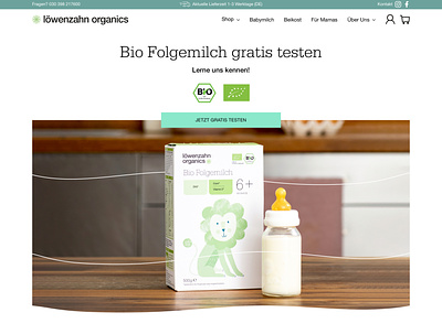 Campaign Landing Page – Löwenzahn Organics design graphic design typography ui ux web design