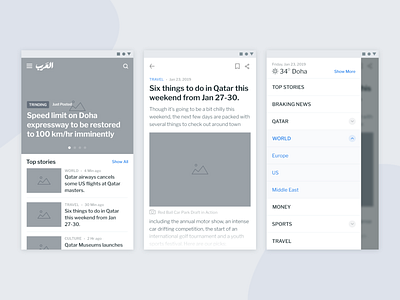 Arab News - News App Wireframe 📰 article news app ui news feed news site newsapp newsfeed newspaper prototype uikit user experience user interface userflow ux uxdesign wireframe