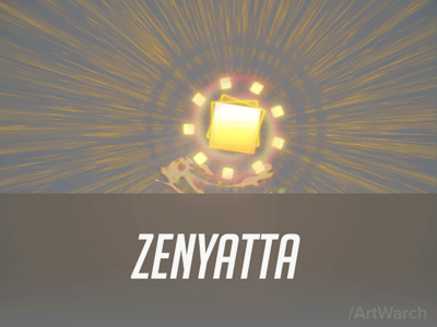 Overwatch Zenyatta Minimal abstract ae aftereffects animation blizzard cube fanart game minimalism overwatch pixel