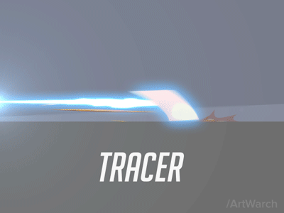Overwatch Tracer Minimal abstract ae aftereffects animation blink blizzard cube fanart game minimalism overwatch pixel