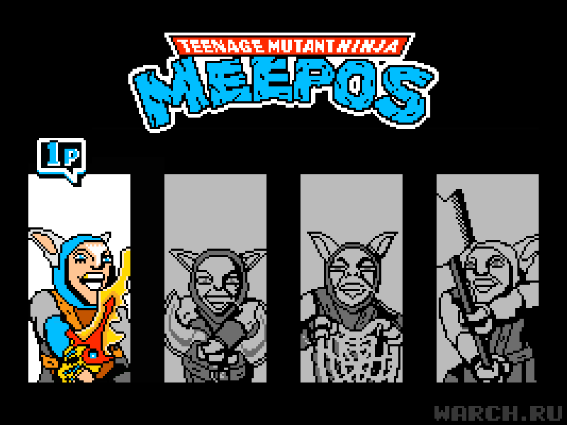 Teenage Mutant Ninja Meepos 8 bit ae dota epicenter games meepo nes old shool pixel retro tmnt