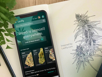 Leafly on Dark cannabis darktheme leafly redesign ui