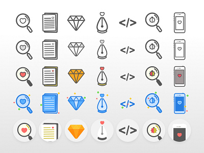 Software Process Icon Set