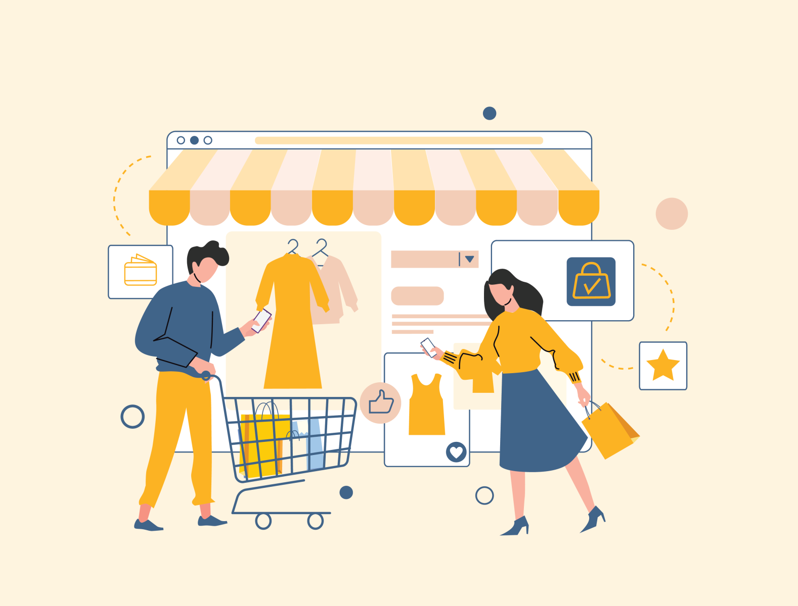 E-commerce - Illustration concept by Isha Shah on Dribbble