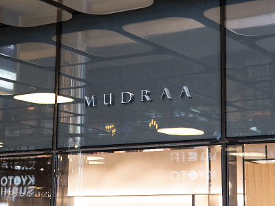 Mudraa - Facade art direction box of quirk brand design branding calligraphy identity design illustration less is more logo design minimal quibbletrunk store facade typography