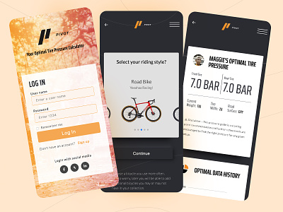 Pivot App calculator app cycling nodejs tire