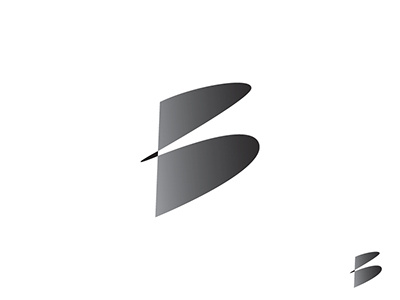 B b black letter linotype logo negative noir