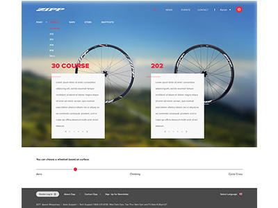 Zipp Wheels Nav Concept carbon cycling design sketch ui ux wheels zipp