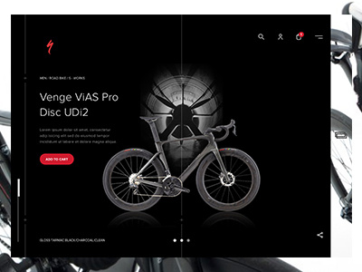 Specialized Venge Vias Pro Disc Di2 Desktop branding cycling landing product ui ux web wireframe