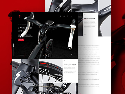 Specialized Venge Vias Desktop Landing Page - Website bikes commerce cycling marketing product design sales sponsor ui user experience design ux velo website