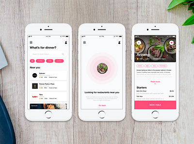Table Booking App - Concept android app apple arrangment booking daily deliveroo delivery design food food and drink food app foodora ios product restaurant skipthedishes table ui