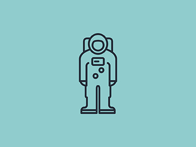 Space Icons - Astronaut astronaut flat icon line set space