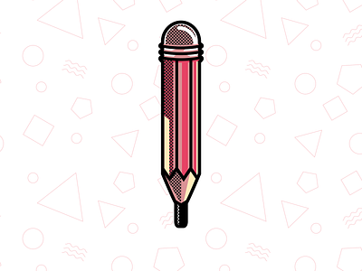 Pink Pencil adobe illustrator digital art illustration pencil pink