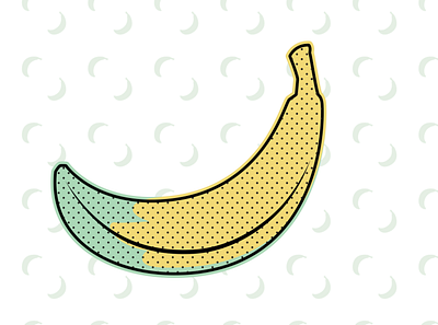 Banana adobe illustrator banana design digital illustrator illustration vector yellow