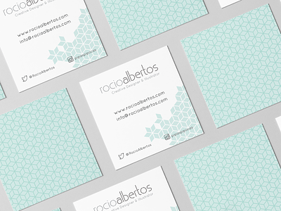 Business Cards Rocio Albertos adobe illustrator branding business cards corporate identity design logo pattern vector