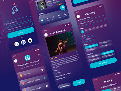 AppScreens WellnessApp Dribbble