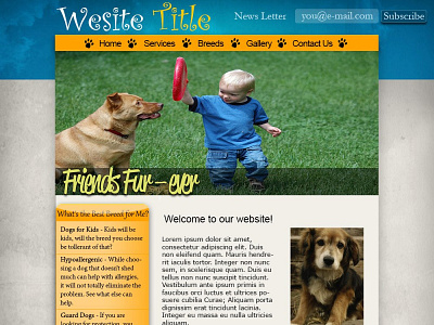 Dog Breeder website breeder design dog graphic design website