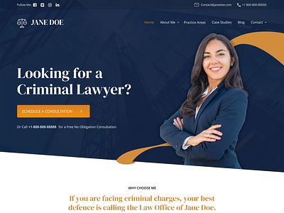 Lawyer Portfolio Wordpress Theme Design