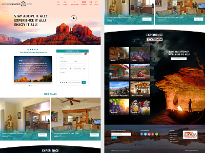 Sedona Vacation Villas photoshop website design wordpress development