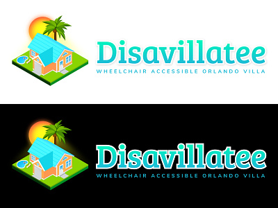 Disavillatee Logo Design isometric logo vacation rental vector