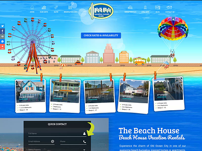 Beach House Vacation Rental - Wordpress graphic design icon listing typography ui ux vacation rental vector webdesign website wordpress