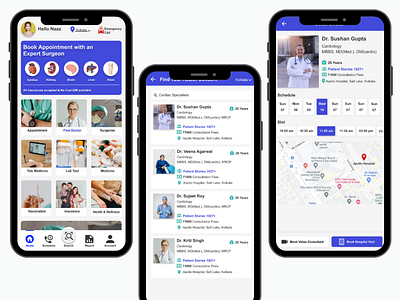 Health Care - Mobile App Design adobe xd appdesign design figma mobileapp ui ux uxui
