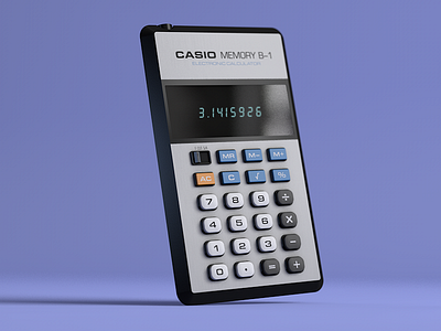Casio Pocket Calculator 3d c4d calculator cinema 4d dailyui