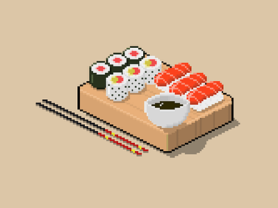Pixel Art Japanese food art food japan pixel sushi