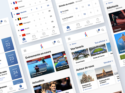 Paris 2024 - Application Concept application interface mobile olympics paris sport ui ux