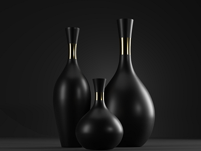 Matte Black Vases