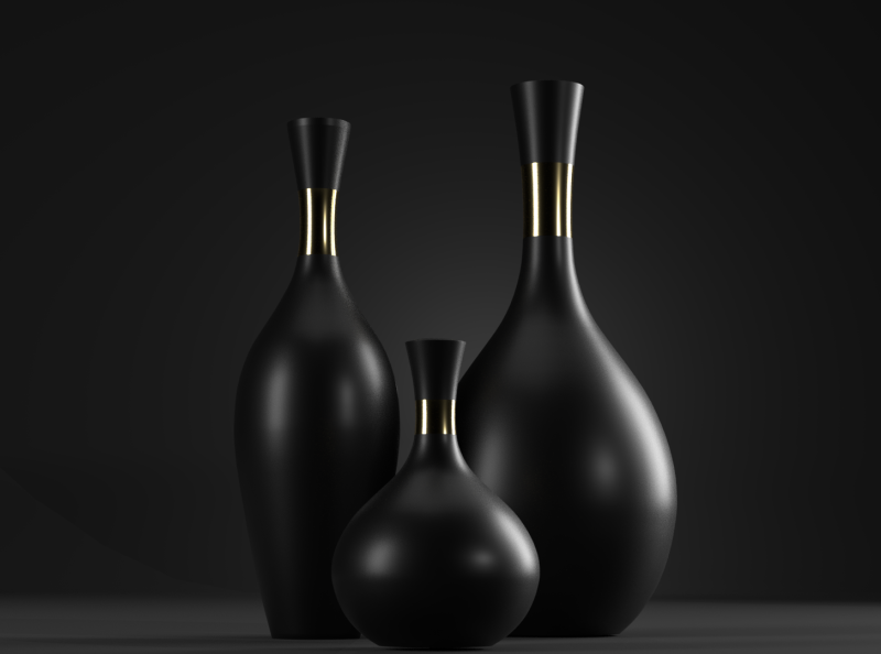 Matte Black Vases by Aahan Imran on Dribbble