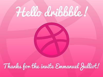 First Shot! debut dribbble first shot invite pink thank you thanks