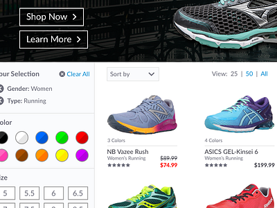 ShoeShop Desktop Website cart design desktop e commerce ecommerce gallery online shopping product shoes shopping website