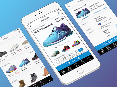 ShoeShop Mobile App app cart e commerce ecommerce gallery mobile online shopping phone product shoes shopping smartphone