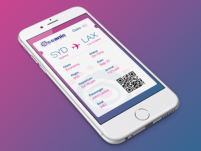 Mobile Boarding Pass airline boarding pass flight lax lost mobile oceanic plane qr ticket