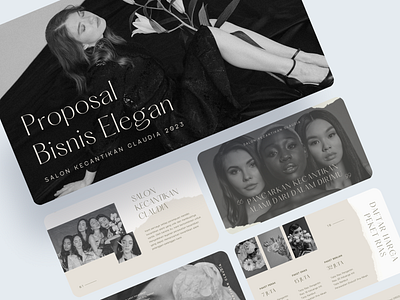 Elegan Proposal Bisnis Presentasi branding business design elegant graphic design minimalist presentation proposal