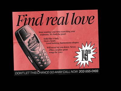 find real love design graphic design hotline phone typogaphy valentinesday vintage