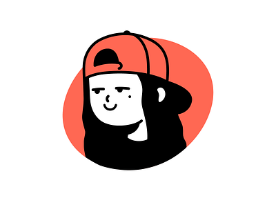 just me avatar cap design girl graphic illustration vector