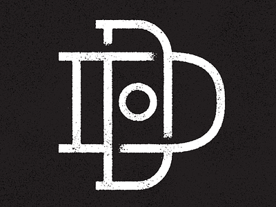 Do or Die Monogram athletics black branding design grit gym illustration logo monogram new york texture white