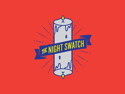 Join the Night Swatch all night banner both ends burning candle hard work knockout late night night red swatch working