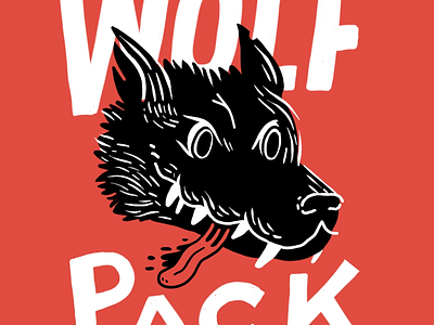 Wolfpack crossfit illustration lettering miami soul team soul weightlifting wolf wolf pack